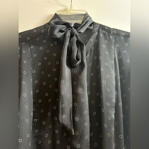 Ann Taylor Black dot blouse